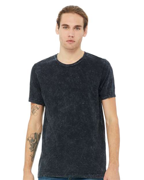 BELLA + CANVAS 3650 Black Mineral Wash — on model front