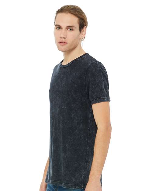BELLA + CANVAS 3650 Black Mineral Wash — on model side