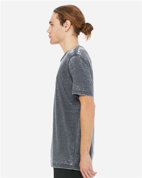 BELLA + CANVAS 3650 Grey Acid Wash — on model side
