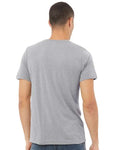 BELLA + CANVAS 3413 Athletic Grey Triblend — on model back