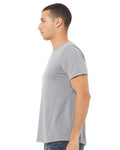 BELLA + CANVAS 3413 Athletic Grey Triblend — on model side