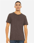BELLA + CANVAS 3413 Brown Triblend — on model front
