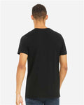 BELLA + CANVAS 3413 Solid Black Triblend — on model back