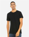 BELLA + CANVAS 3413 Solid Black Triblend — on model front