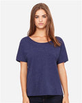 BELLA + CANVAS 8816 Navy Speckled — on model front