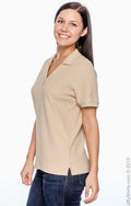 Women's Pima Piqué Short-Sleeve Y-Collar Polo - Stone