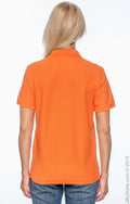 Women's Pima Piqué Short-Sleeve Y-Collar Polo - Deep Orange