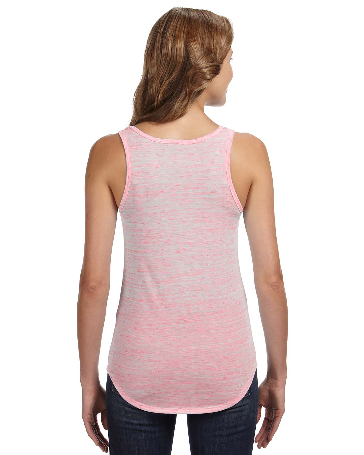 Women's Flowy V-Neck Tank - Red Marble