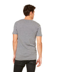 Unisex Deep V-Neck Jersey Tee - Heather Deep