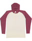 LAT 6917 - Men's Hooded Raglan Long Sleeve Fine Jersey T-Shirt - Nt Heather / Vintage Brg / Nt