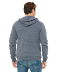 Unisex Poly-Cotton Sponge Fleece Full-Zip Hoodie - True Royal Marble
