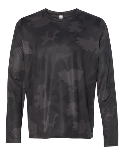 Unisex Performance Long-Sleeve T-Shirt - Black Laser Camo