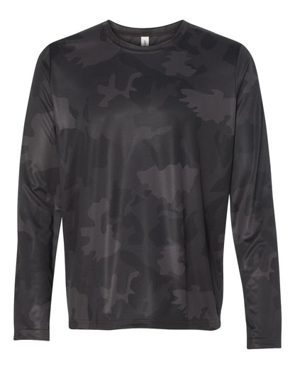 Unisex Performance Long-Sleeve T-Shirt - Black Laser Camo