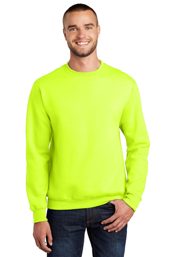 Unisex Essential Fleece Crewneck Sweatshirt - Safety Green