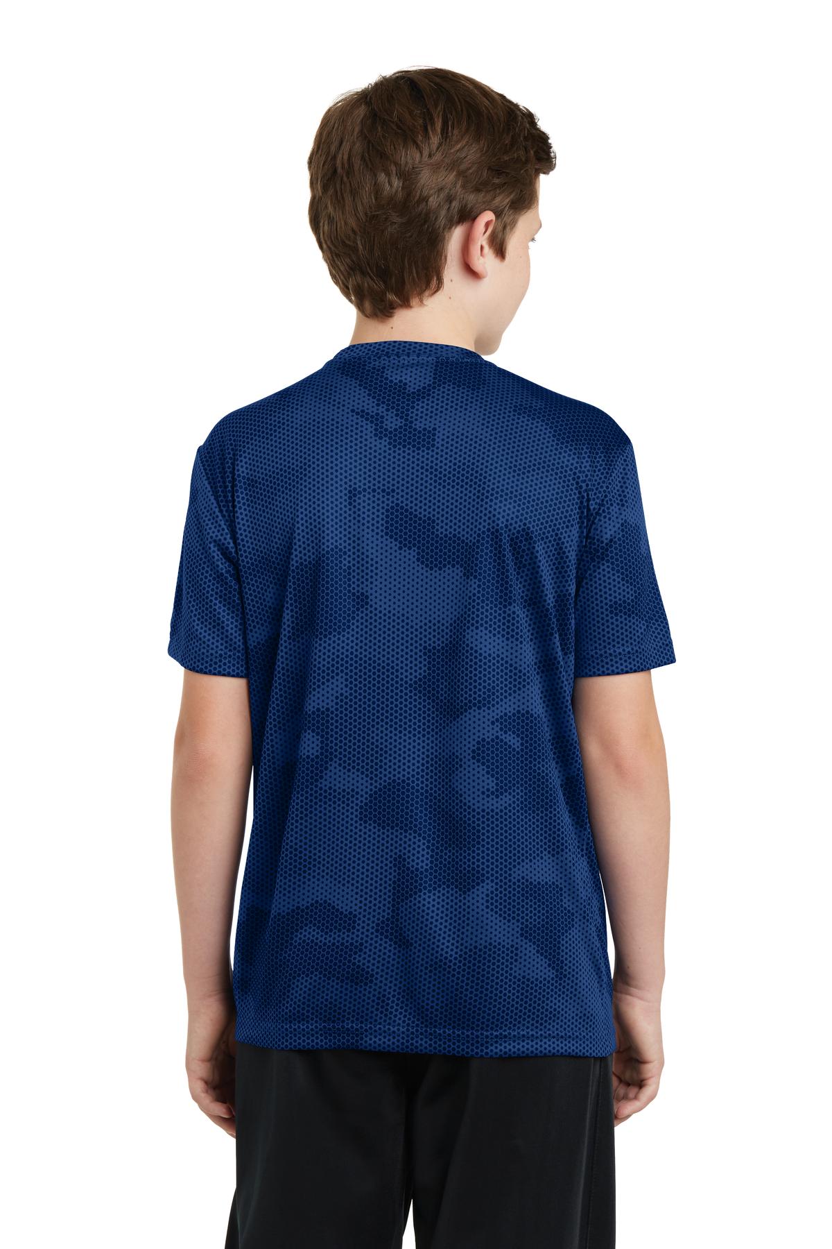 Youth CamoHex Tee - True Royal