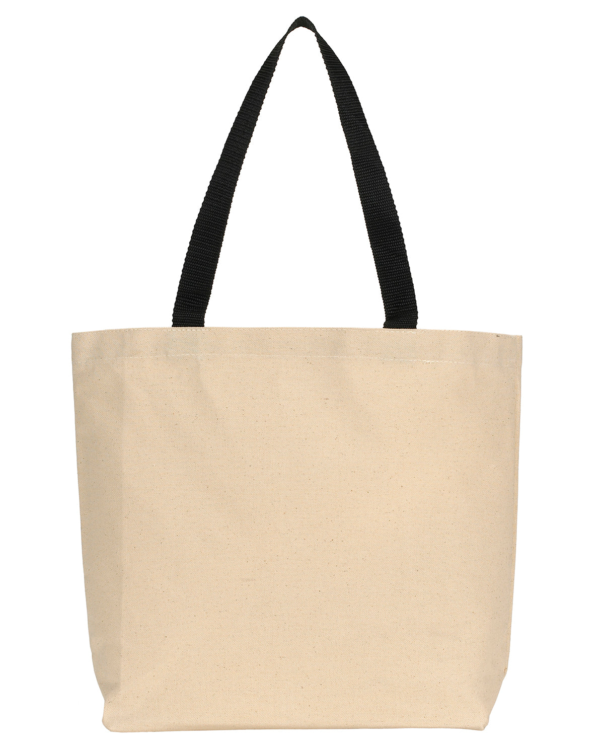 Colored Handle Tote - Natural / Black