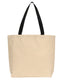 Gemline 220 - Colored Handle Tote - Natural / Black