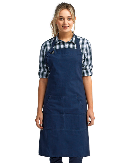 "Calibre" Heavy Cotton Canvas Pocket Apron - Navy