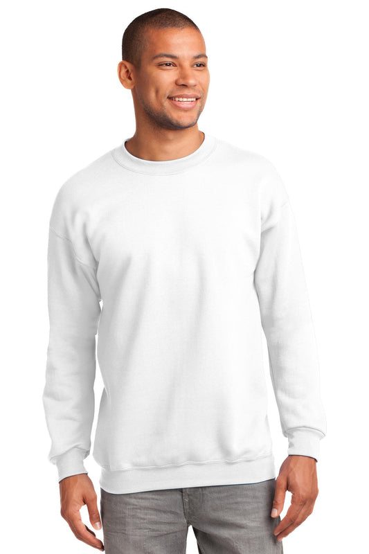 Unisex Tall Essential Fleece Crewneck Sweatshirt - White