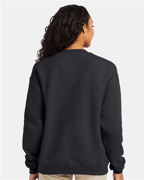 Hanes P160 Charcoal Heather — on model back