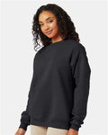 Hanes P160 Charcoal Heather — on model side