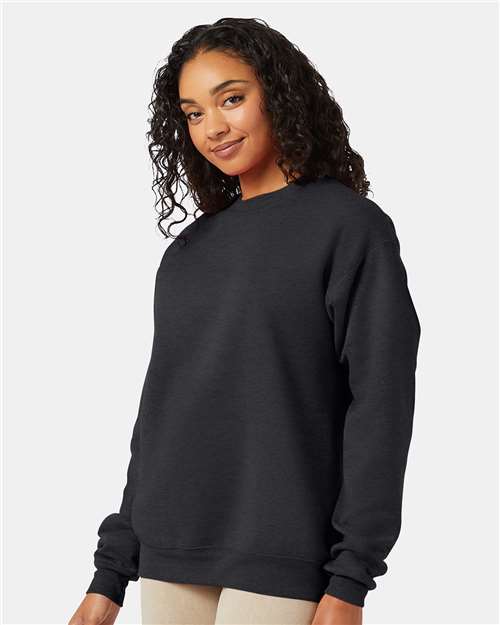 Hanes P160 Charcoal Heather — on model side
