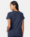 Hanes S04V Navy — on model back