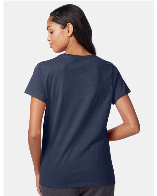 Hanes SL04 Navy — on model back
