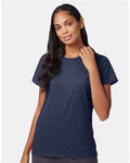 Hanes SL04 Navy — on model front