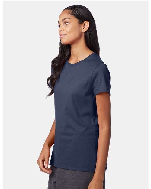 Hanes SL04 Navy — on model side