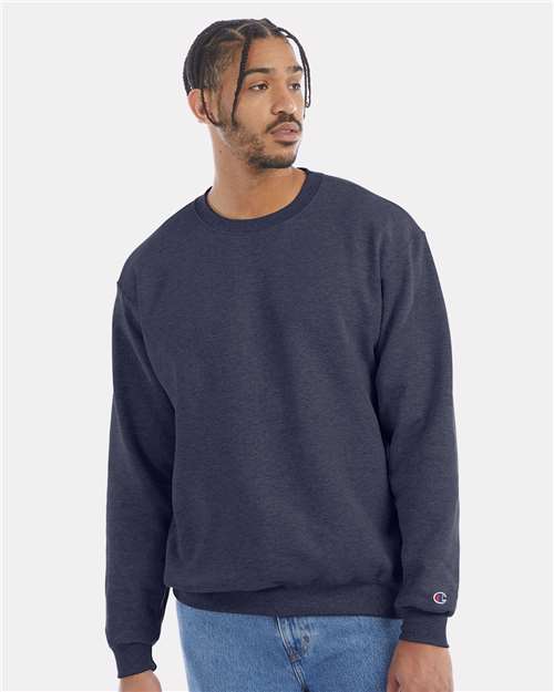 Champion S600 Navy Heather — on model front