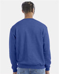 Champion S600 Royal Blue Heather — on model back