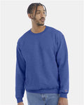 Champion S600 Royal Blue Heather — on model front