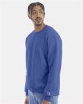 Champion S600 Royal Blue Heather — on model side