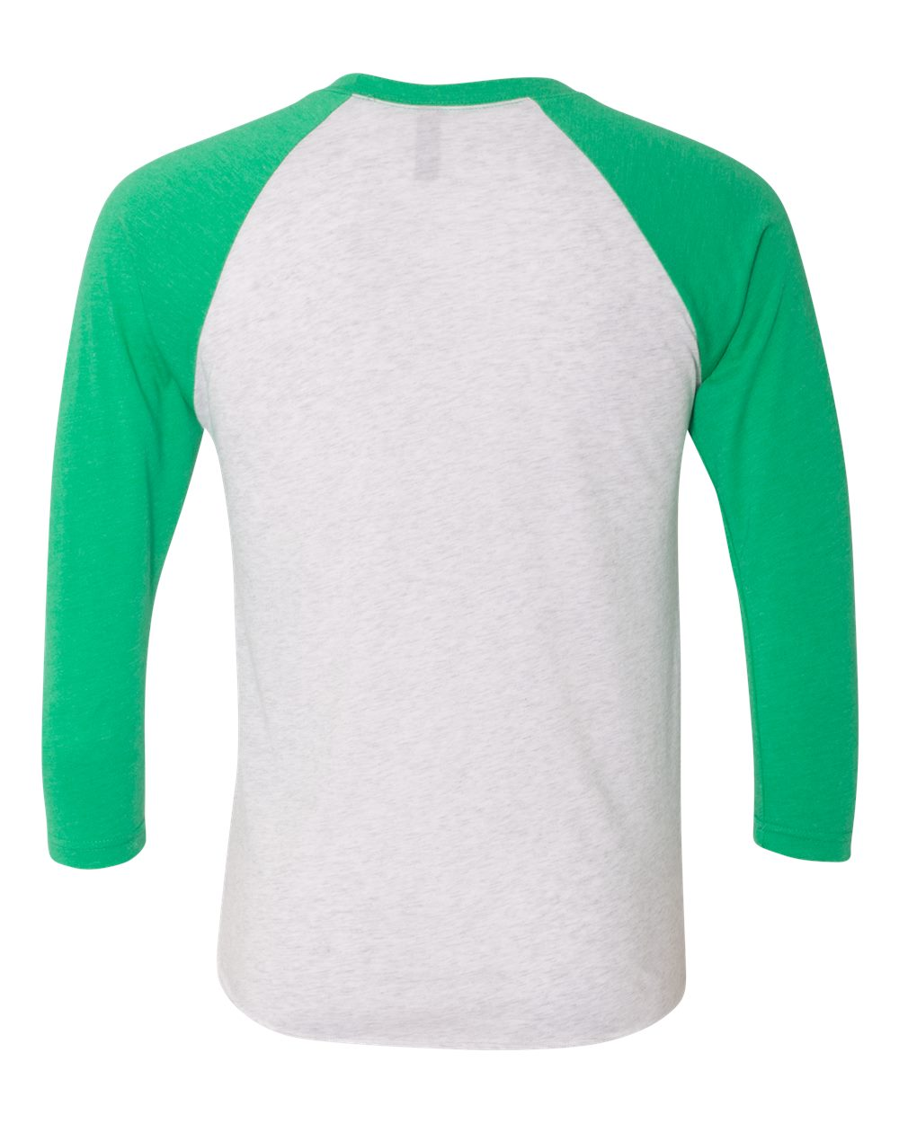Unisex Triblend 3/4-Sleeve Raglan - Envy / Heather White