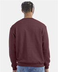 Champion S600 Maroon Heather — on model back