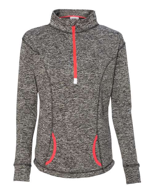 J. America 8617 Charcoal Fleck/ Fire Coral — front