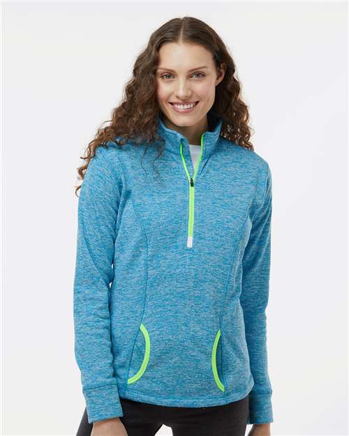 J. America 8617 Electric Blue/ Neon Green — on model front