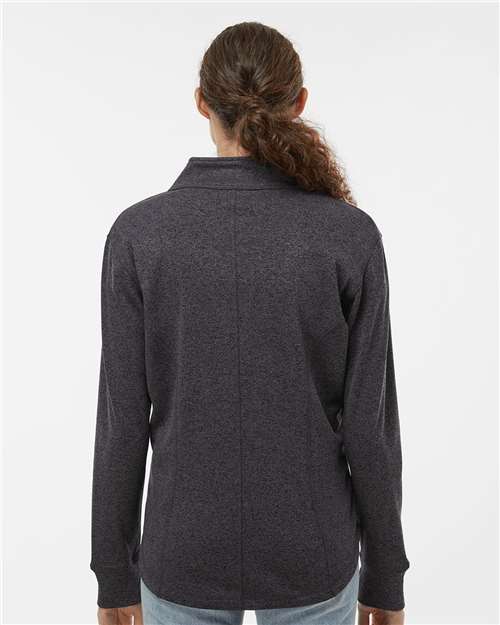 J. America 8617 Onyx Fleck/ Electric Blue — on model back