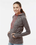 J. America 8616 Charcoal Fleck/ Fire Coral — on model side