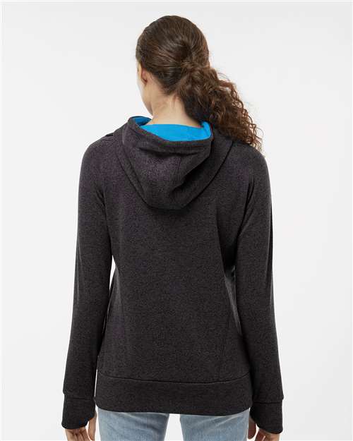 J. America 8616 Onyx Fleck/ Electric Blue — on model back