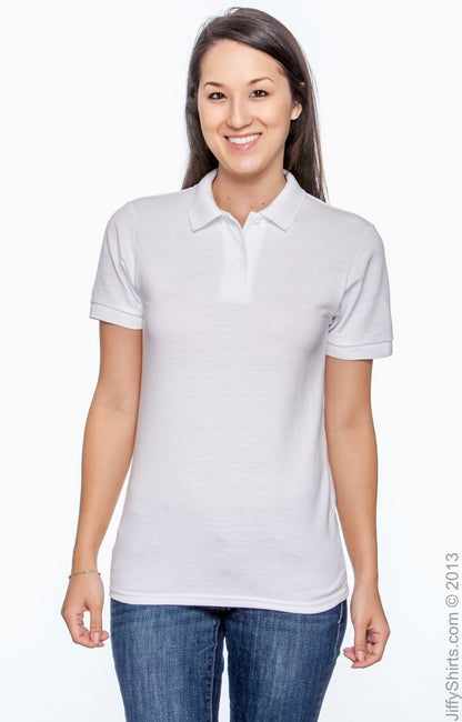 Women's Piqué Polo - White