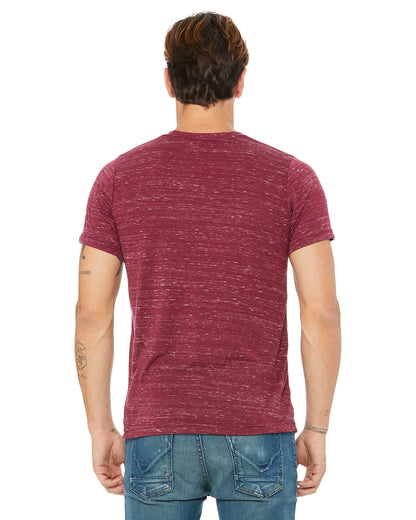 Unisex Poly-Cotton Short-Sleeve T-Shirt - Maroon Marble