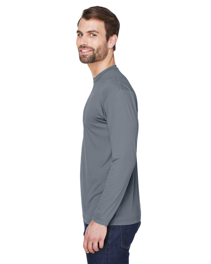 Unisex Cool & Dry Sport Long-Sleeve Performance Interlock T-Shirt - Charcoal