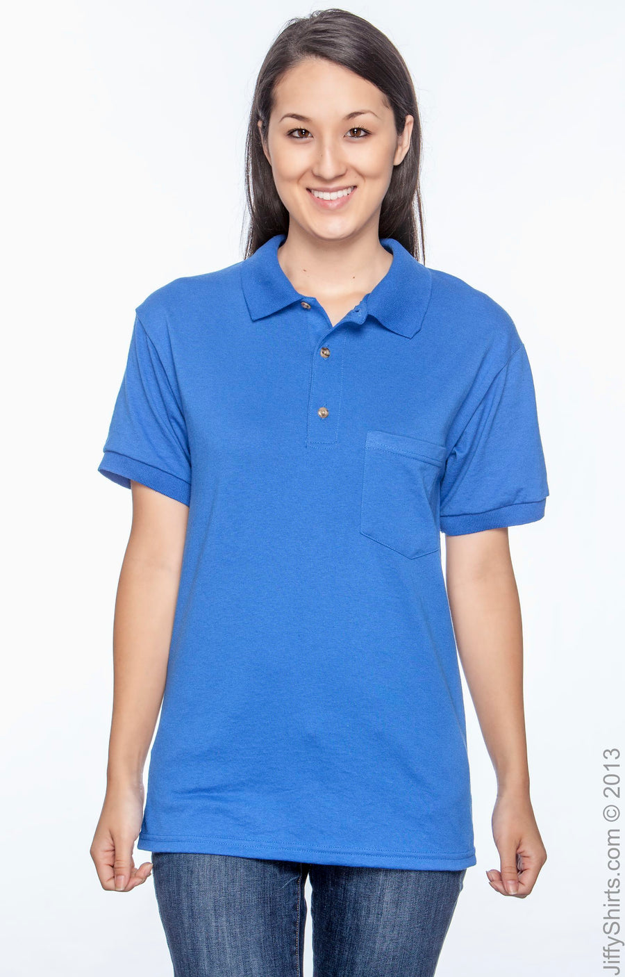 Unisex 50/50 Jersey Polo with Pocket - Royal