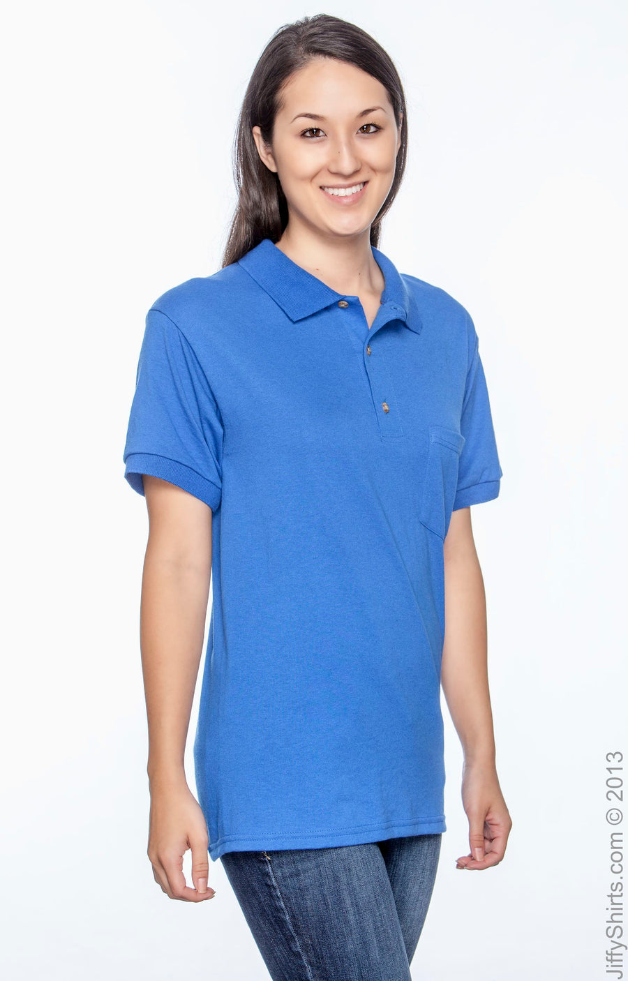 Unisex 50/50 Jersey Polo with Pocket - Royal