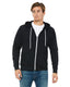 Bella + Canvas 3739 - Unisex Poly-Cotton Sponge Fleece Full-Zip Hoodie - Black