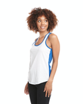 Women's Ideal Colorblock Racerback Tank - White / Royal