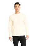 Unisex Long-Sleeve Crew with Pocket - Natural