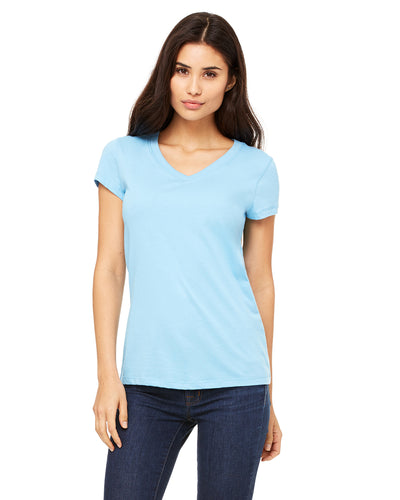 Women's Jersey Short-Sleeve V-Neck T-Shirt - Ocean Blue